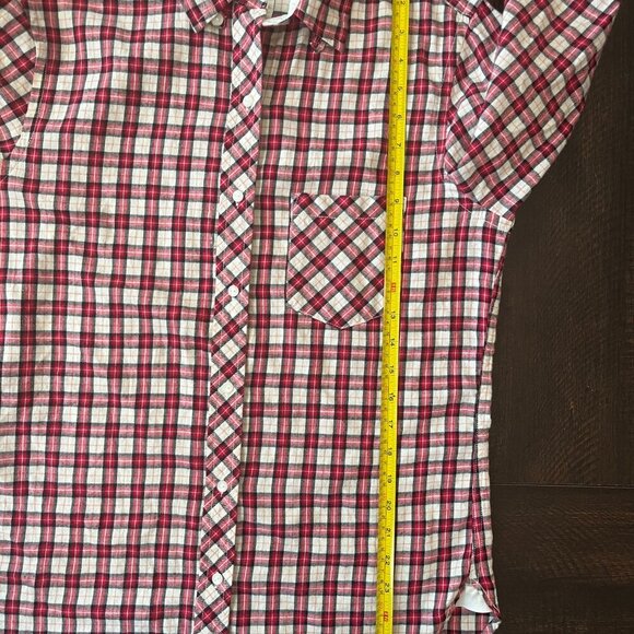 Victoria’s Secret Red Plaid Flannel Button Down Shirt Women’s Size Small - Picture 4 of 5